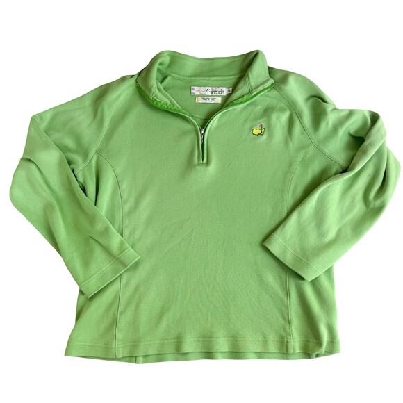 Masters Magnolia Lane Tech Ladies Green Quarter Zip Lightweight Pullover Small - Picture 1 of 8